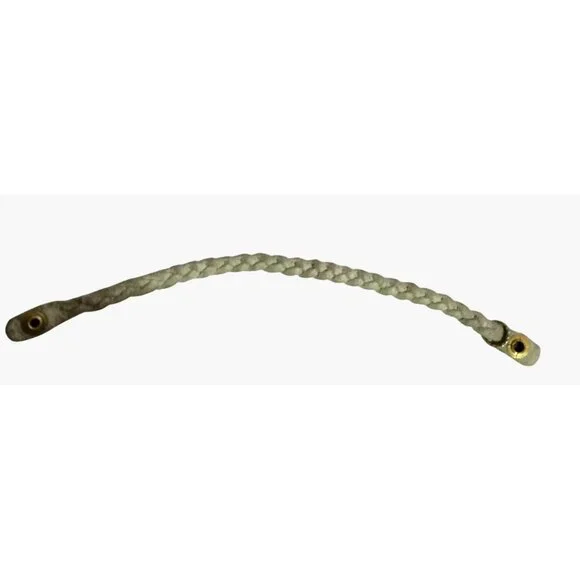 Braided Metallic Gold Leather Bracelet Charm Holder Snap Closure - Picture 6 of 8